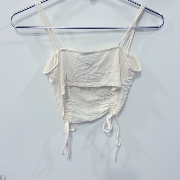 Adjustable | Small | White Crop Top | Soft & Stretchy | Boho Style | Pre-Loved - Picture 2 of 4